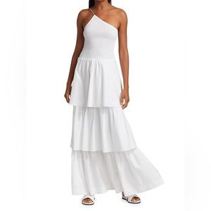 SWF - White One-Shoulder Maxi - size 2 NWOT